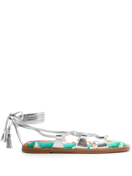  La Doublej Gladiator Flat Sandals - Grey 