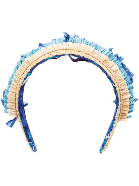  La Doublej Halo Raffia Hairband - Neutrals 