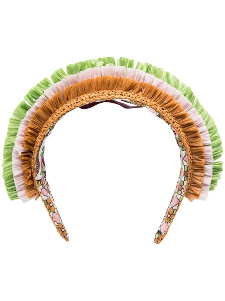  La Doublej Halo Raffia Hairband - Neutrals 