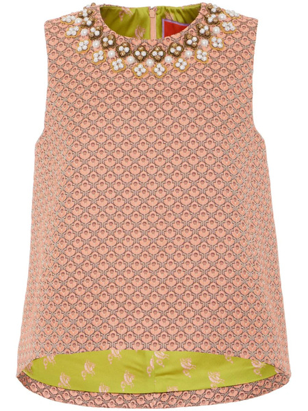  La Doublej La Scala Embroidered Top - Pink 