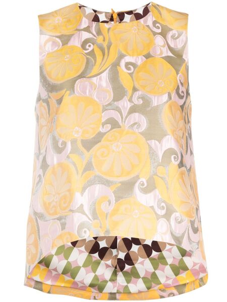  La Doublej La Scapa Jacquard Top - Yellow 