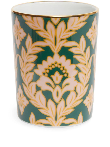  La Doublej Leaf-print Porcelain Cup - Green 