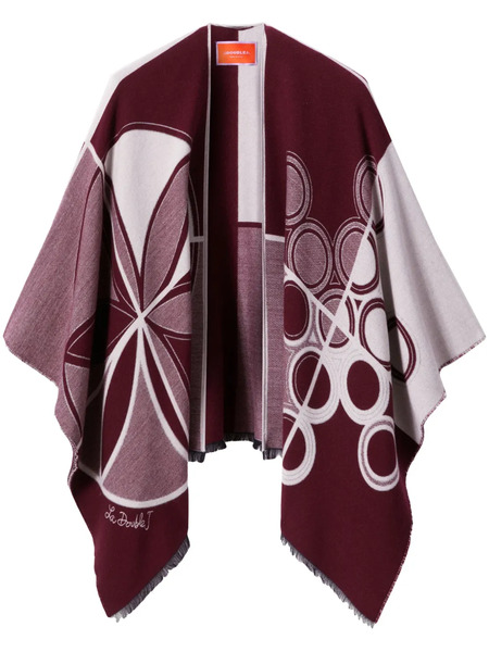  La Doublej Logo-print Cape - Red 