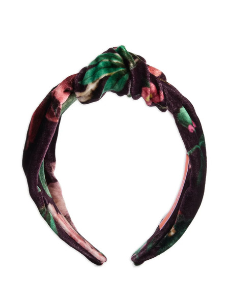  La Doublej Love Knot Floral Headband - Purple 