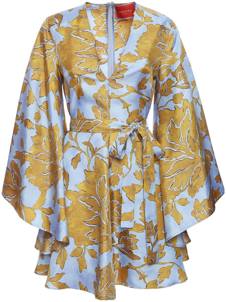  La Doublej Magnifico Silk Minidress - Yellow 