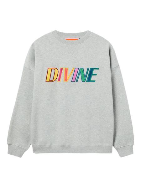  La Doublej Off Court Divine-embroidered Sweatshirt - Grey 