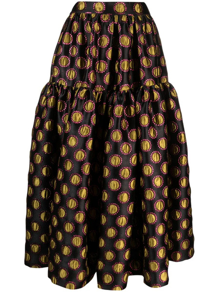  La Doublej Oscar Graphic-print Skirt - Black 