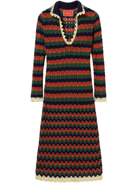  La Doublej Perry Knit Midi Dress - Orange 