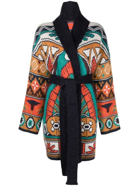  La Doublej Philae Placée-jacquard Cardigan - Orange 