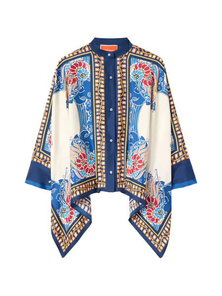  La Doublej Printed Foulard Shirt - Blue 