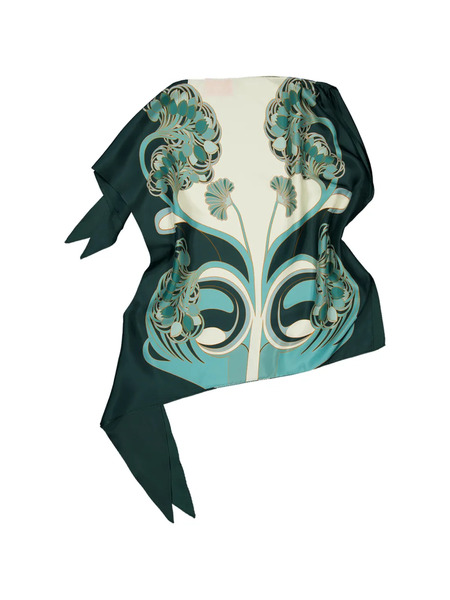  La Doublej Printed Silk Scarf - Green 