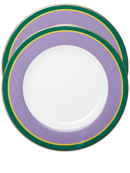  La Doublej Rainbow Dinner Plates (set Of Two) - Purple 