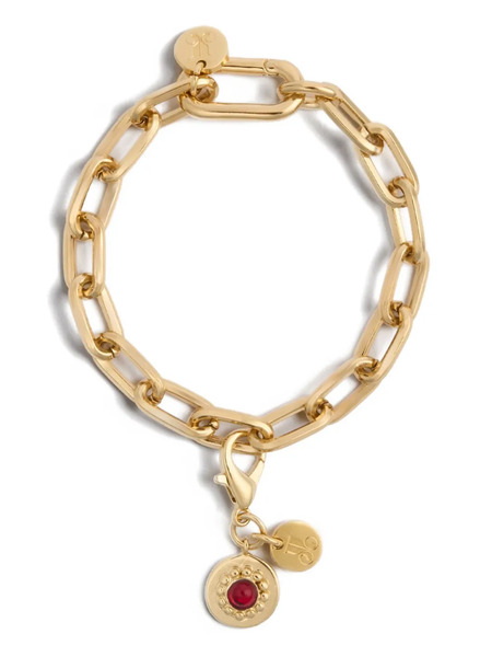  La Doublej Red Stone Charm - Gold 
