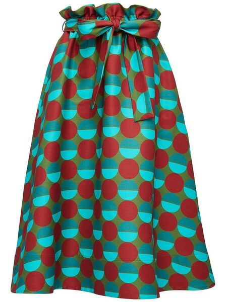  La Doublej Sardegna Graphic-print A-line Skirt - Green 