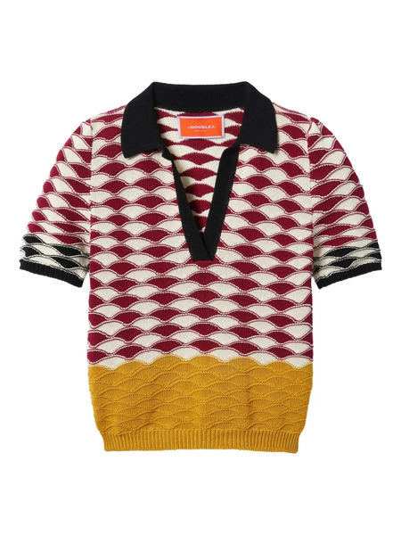  La Doublej Sunset Polo Top - White 