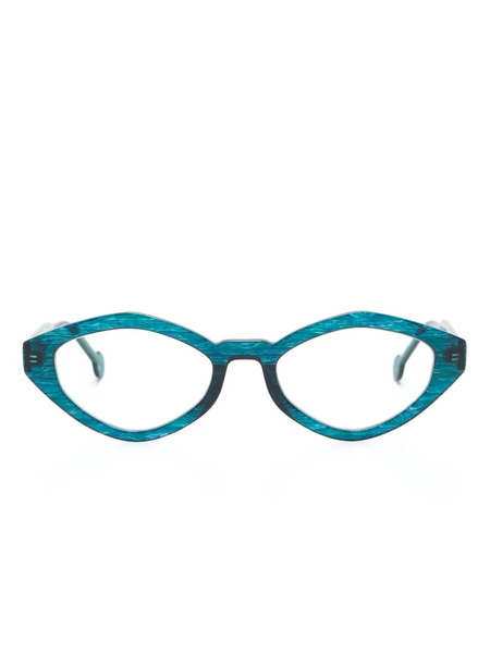  L.a. Eyeworks Cowrie Oval-frame Glasses - Blue 