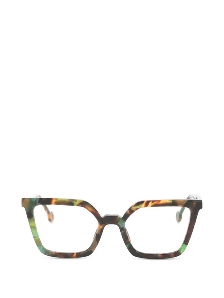  L.a. Eyeworks Hersh Geometric-frame Glasses - Brown 