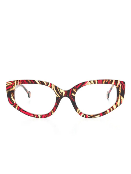  L.a. Eyeworks Rooster Cat-eye Glasses - Brown 