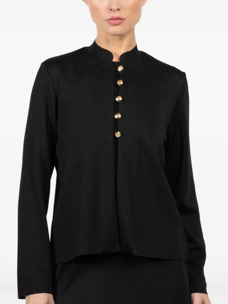  La Galpa Mandarin-collar Blouse - Black 