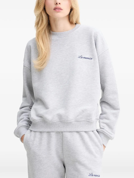  La Mania Logo-embroidered Sweatshirt - Grey 