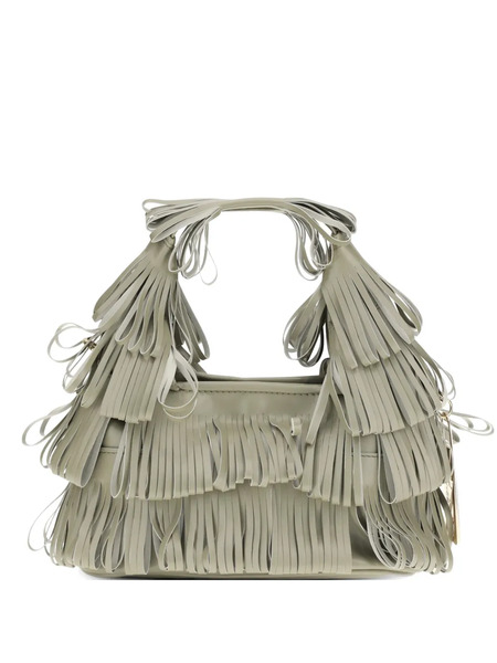  La Milanesa Capucine Fringed Charm Tote Bag - Green 