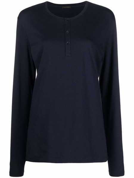  La Perla Long-sleeve Pajama Top - Blue 
