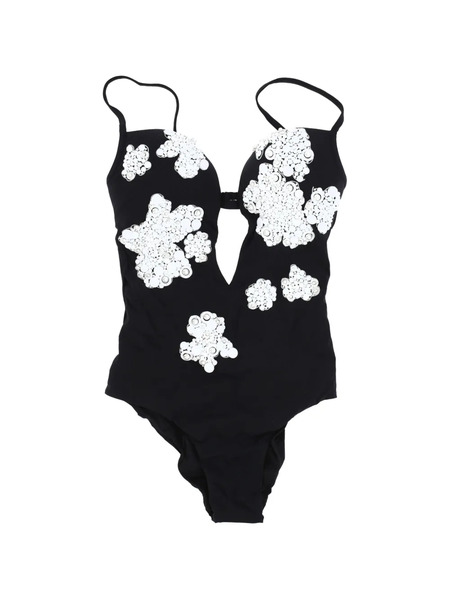  La Perla Sea Floral-embellished Swimsuit - Black 