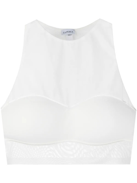  La Perla Sleeveless Crop Top - White 