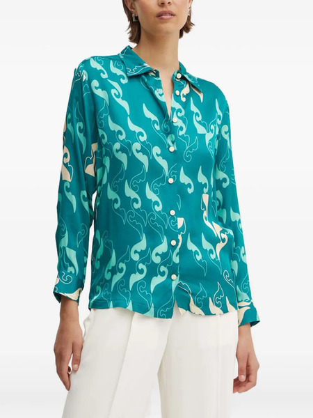  La Petite Française Chandelle Patterned Shirt - Green 