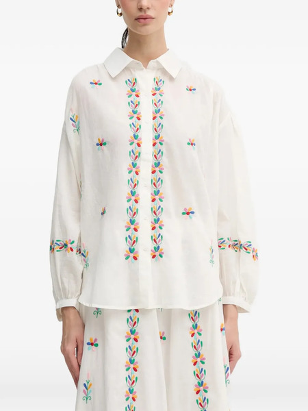  La Petite Française Chen Embroidered Shirt - Neutrals 