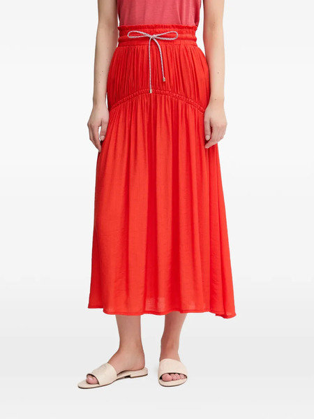  La Petite Française Josette Drawstring Gathered Maxi Skirt 