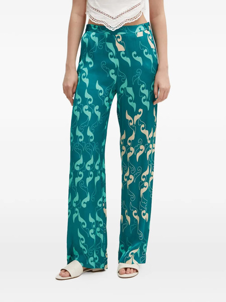  La Petite Française Poudre Printed Trousers - Green 