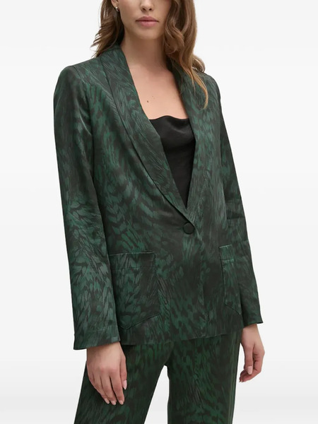  La Petite Française Vaporeuse Printed Blazer - Green 