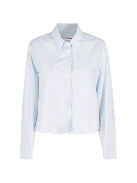  La Piscine Button-up Collared Shirt - Blue 