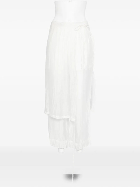  La Piscine Wrinkled Trousers Set - White 