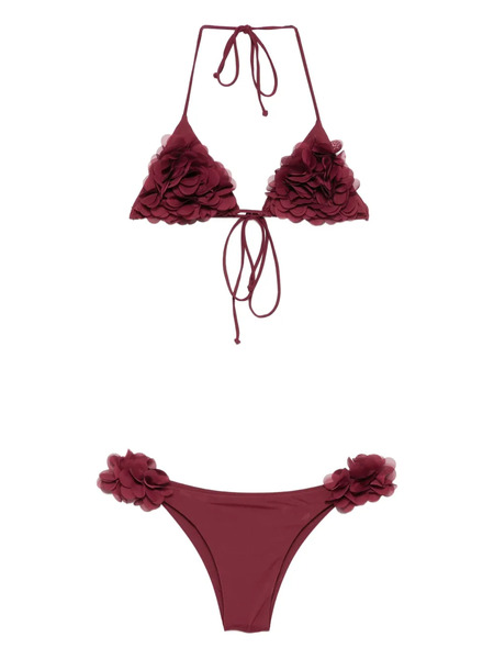  La Reveche Shayna Flower-embellished Bikini - Red 