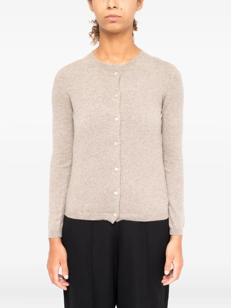  La Rose Button-fastening Cashmere Cardigan - Neutrals 