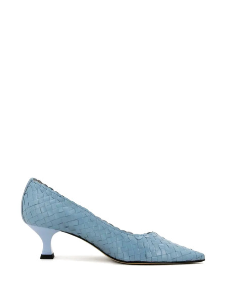  La-rose Carol Woven Pointed Pumps - Blue 
