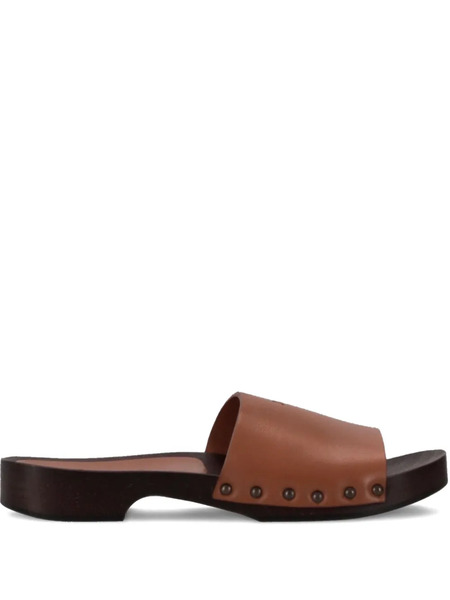  La Rose Leather Sandals - Brown 