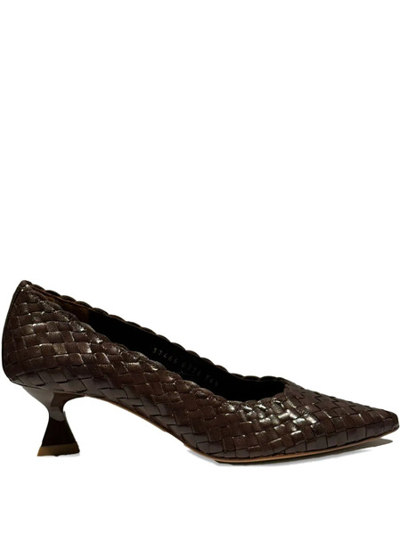  La-rose 50mm Carol Woven Pumps - Brown 