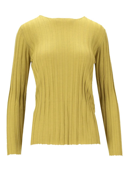  La-rose Ribbed Crew-neck Sweater - Yellow 
