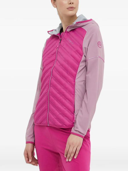  La Sportiva Quilted-design Hooded Performance Jacket - Pink 