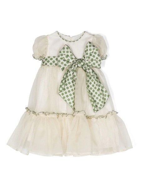  La Stupenderia Alice Bow-detail Dress - Neutrals 