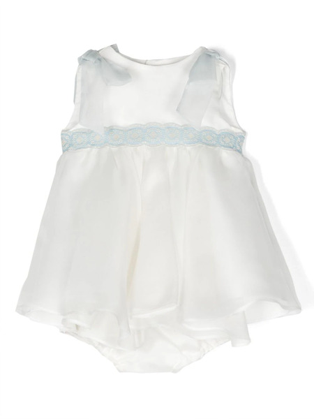  La Stupenderia Belted Silk Dress - White 