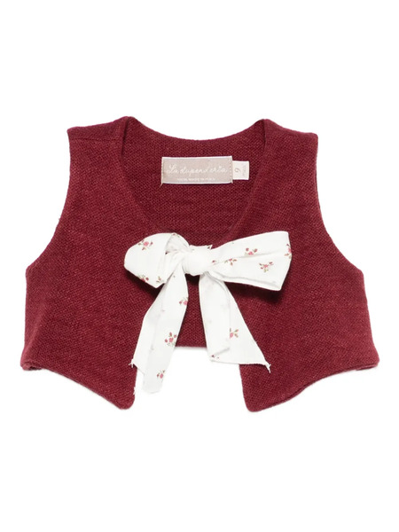  La Stupenderia Bow-detailing Vest - Red 