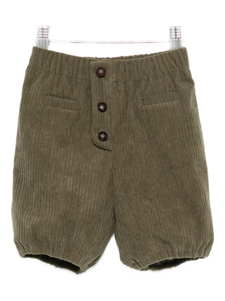  La Stupenderia Button-fastening Corduroy Shorts - Green 