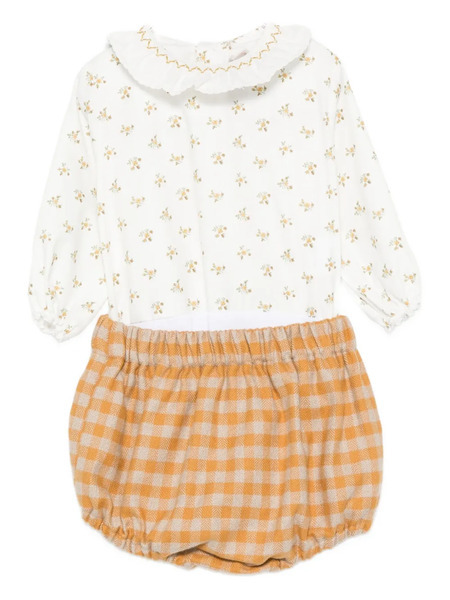  La Stupenderia Checkered Shorts (set Of Two) - White 
