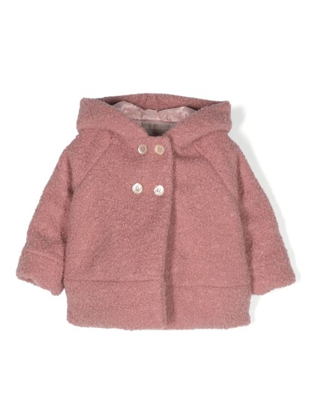  La Stupenderia Faux-shearling Hooded Jacket - Pink 