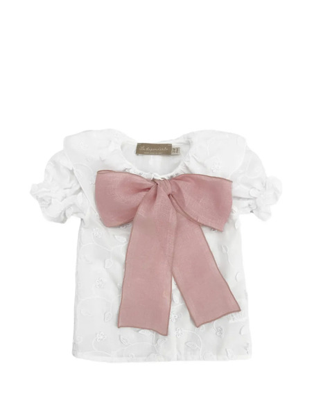  La Stupenderia Floral-embroidered Blouse - White 