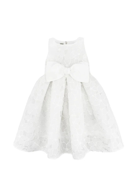  La Stupenderia Flowers-embroidered Dress - White 